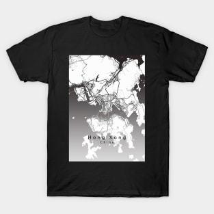 Hong Kong China City Map T-Shirt